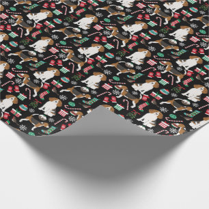 Papel De Presente Pele de presente de Cão de Natal