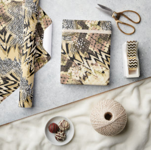 Papel De Presente pele do leopardo, cobras