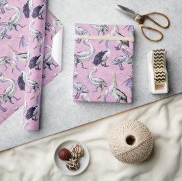 Papel De Presente Pelican Pattern