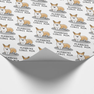 Papel De Presente Pembroke Welsh Corgi Mãe (vermelha 1) Cachorro Mãe