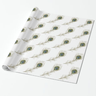 Papel De Presente Pena do pavão