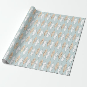 Papel De Presente Penas de Tinta Splatter