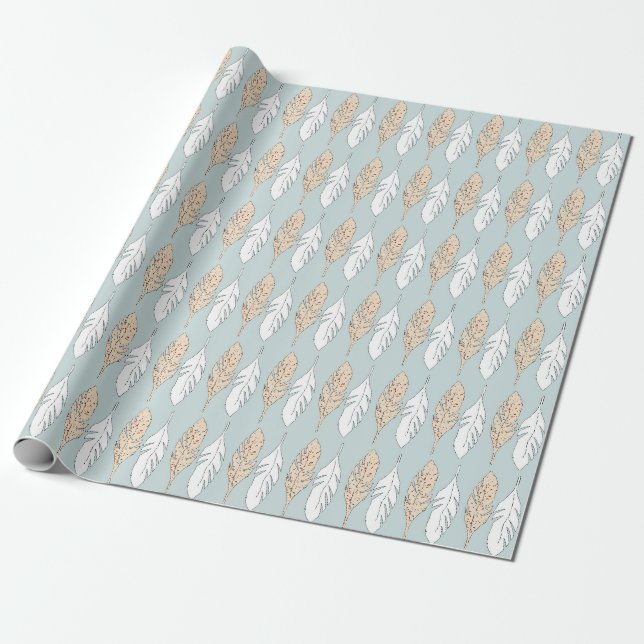 Papel De Presente Penas de Tinta Splatter (Desenrolado)