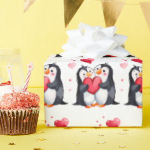 Papel De Presente Penguin Love