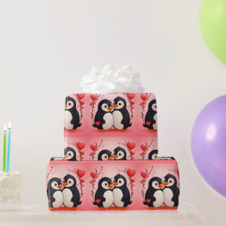 Papel De Presente Penguin Love Wrapping Paper