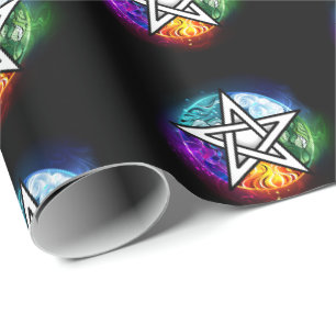 Papel De Presente pentagrama wiccano