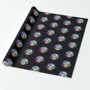 Papel De Presente pentagrama wiccano