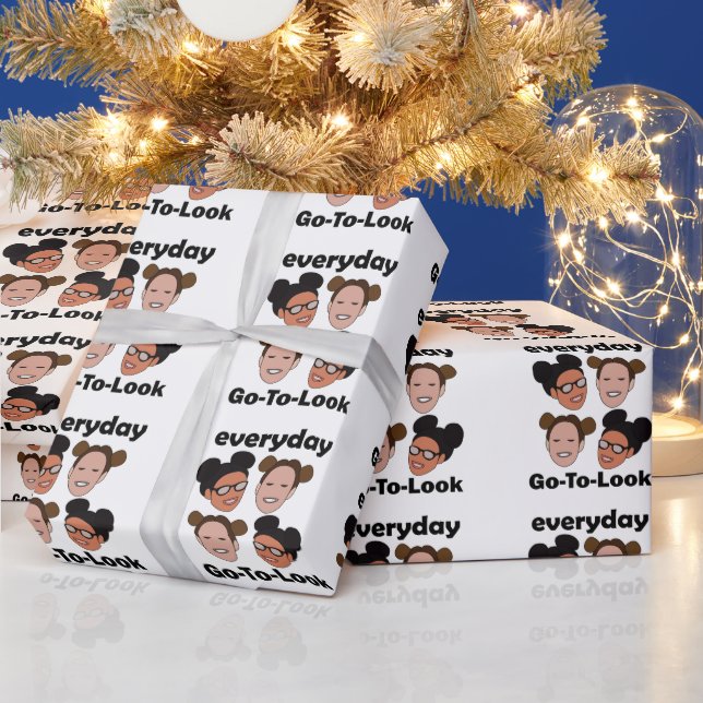 Papel De Presente Penteado Space Buns Moda Olhar Diário (Feriados)