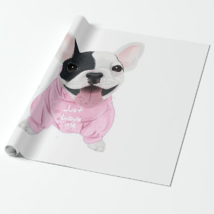Papel De Presente Pentes de Cães Apenas Me Ame, Cão De Amor