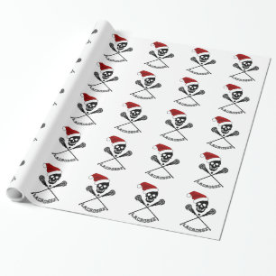 Papel De Presente Pentes de Lacrosse de Natal