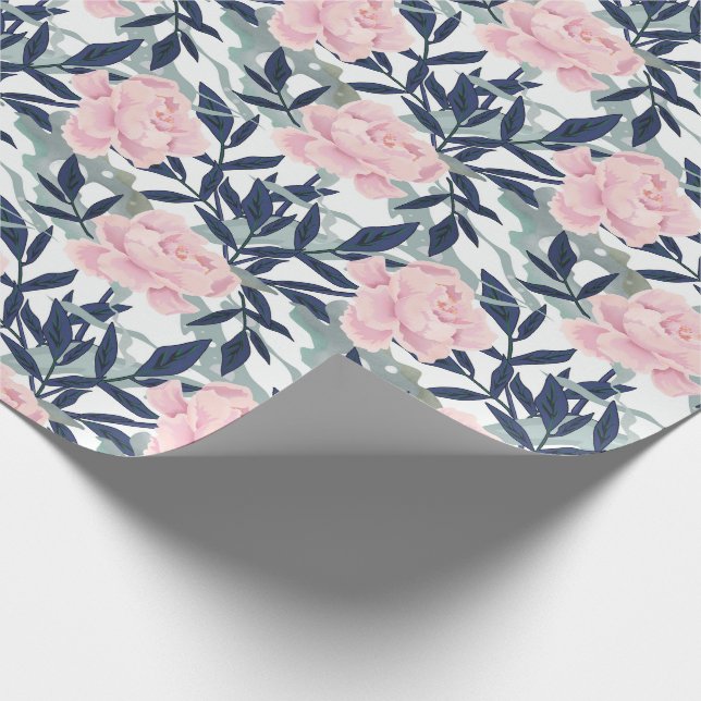 Papel De Presente Peônias rosas rosa flores buquê de flores (Ponta)