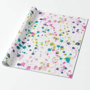 Papel De Presente Peony Branch Splatter Wraptor Paper