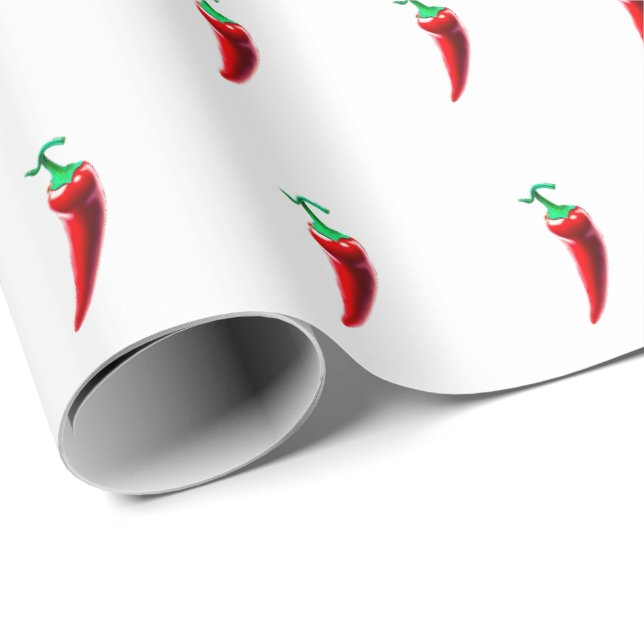 Papel De Presente Pepper Red Hot Chili (Ponta do rolo)