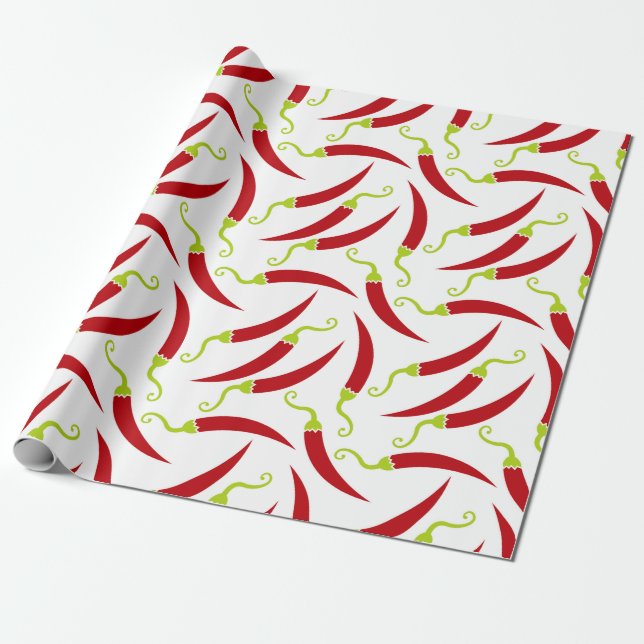 Papel De Presente Pepper Vermelho (Desenrolado)