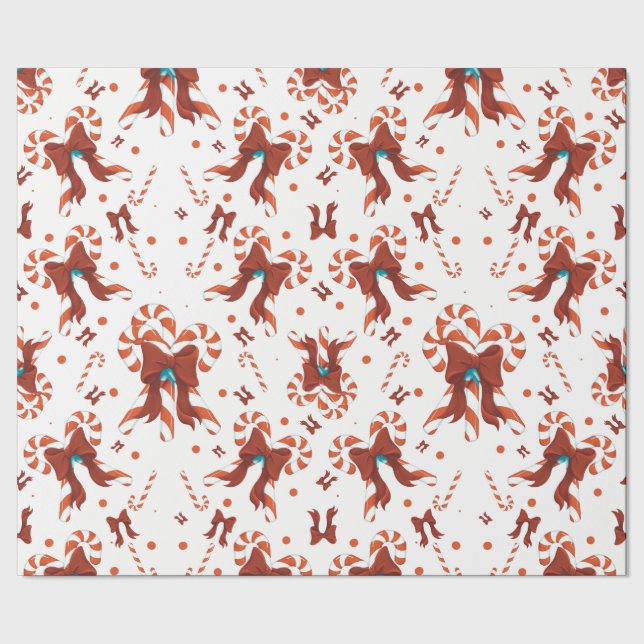 Papel De Presente Peppermint Charm Wrapping Paper (Barra)