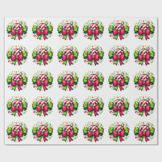 Papel De Presente Peppermint Joy: Holiday Candy Character
