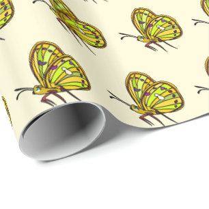 Papel De Presente Pequena Borboleta