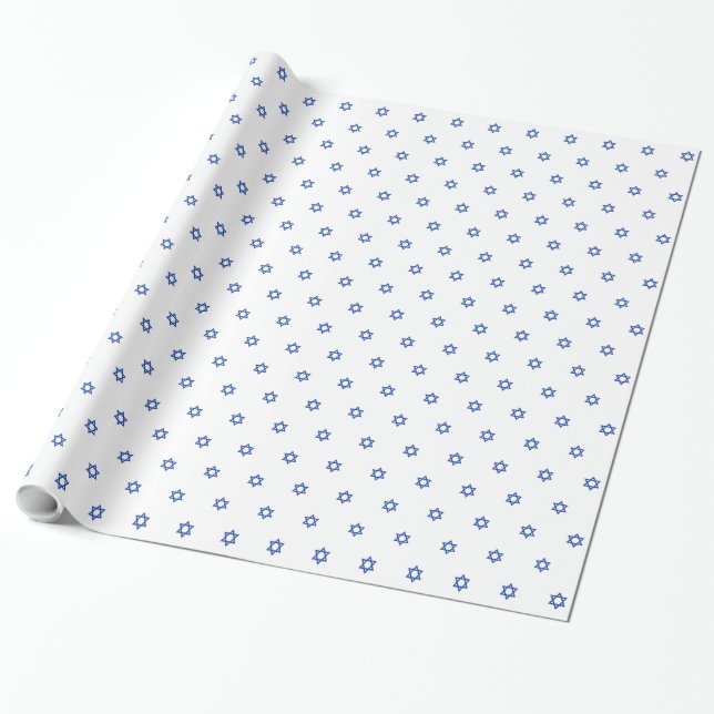 Papel De Presente Pequena Estrela Azul De David White (Desenrolado)