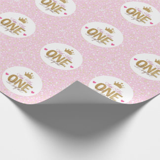 Papel De Presente Pequena Senhorita Um Maravilhoso Aniversário