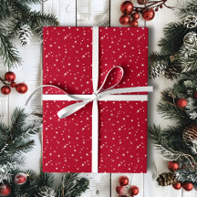 Pequenas estrelas brancas no Natal Vermelho