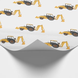 Papel De Presente Pequeno Digger - Papel Brilhante, 30" x 6' 