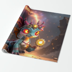 Papel De Presente Pequeno Dragão, Muita Energia – O Relógio de Brasa