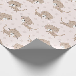 Papel De Presente Pequeno Leopardo Bonito neutro em relação ao gêner