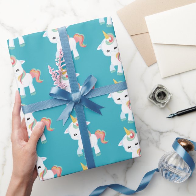 Papel De Presente Pequeno quebra-cabeça da Unicórnio (Presentear)