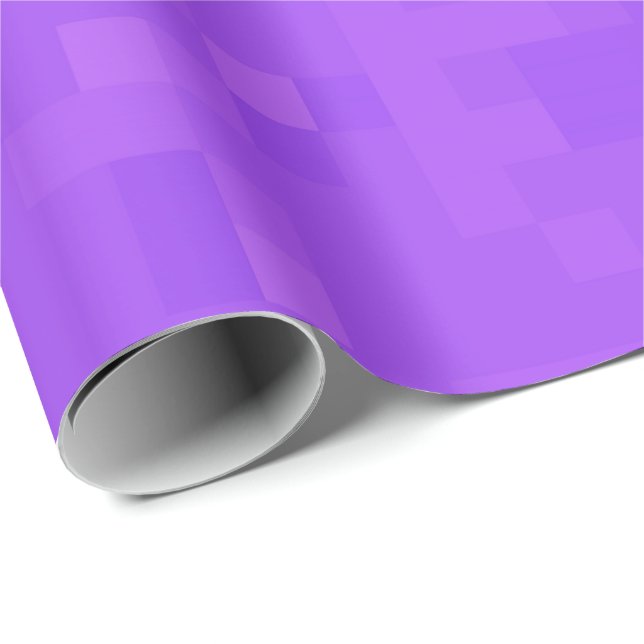 Papel De Presente Pequenos Azulejos de Quadrado de Mosaico Roxo, Pap (Ponta do rolo)