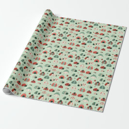 Papel De Presente Pequenos Insetos Festivos