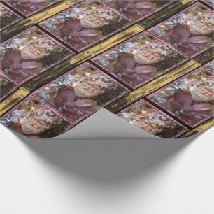 Papel De Presente Pequenos Papais noeis Rosa Gala 30" x 6'
