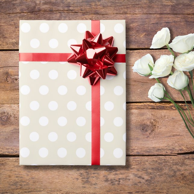 Papel De Presente Pequenos Pontos de Pérola (Criador carregado)