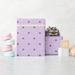 Papel De Presente Pequenos pontos roxos de poca em roxo claro