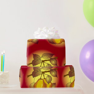 Papel De Presente Peras Numa Árvore