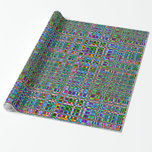 Papel De Presente Perdida na Xadrez do Dazzle Tartan, sem costura, p