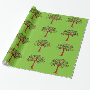 Papel De Presente Perdiz em uma árvore de pera que envolve demasiad