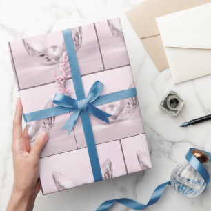 Papel De Presente Pérola Rosa Em Caça