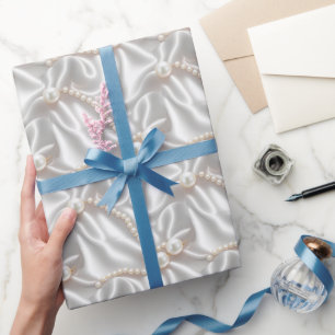 Papel De Presente Pérolas e Seda