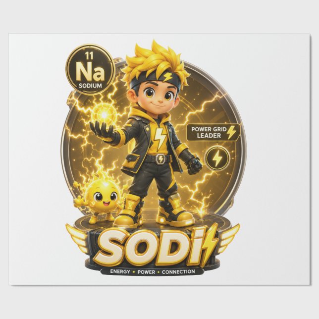 Papel De Presente Personagem ATOMIVRA Sódio  (Aberto)