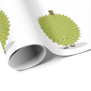 Papel De Presente Personagens de desenho animados da fruta do Durian