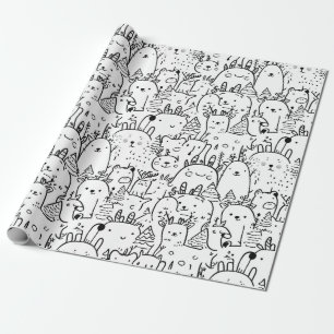 Papel De Presente Personagens Fofos Kawaii Desenhados (2)