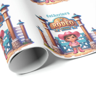 Papel De Presente Personalização de Aniversário da Primeira Rapariga
