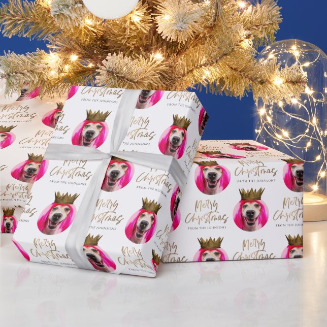 Papel de Presente Personalizado com Foto de Natal (Feriados)
