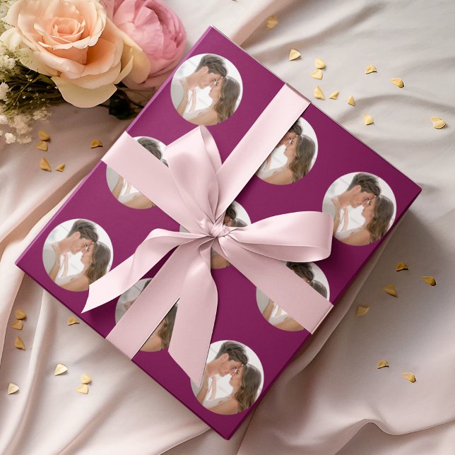 Papel de Presente Personalizado com Foto do Casal  (Criador carregado)