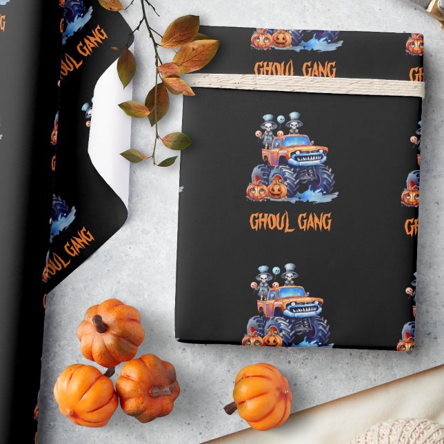 Papel de Presente Personalizado de Caminhão Monstr (Criador carregado)