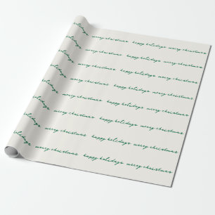 Papel De Presente personalizado de férias creme de maçã verde tinta