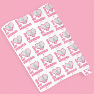 Papel De Presente Personalizado Eu Amo Meu Marido - Adicionar Fotogr
