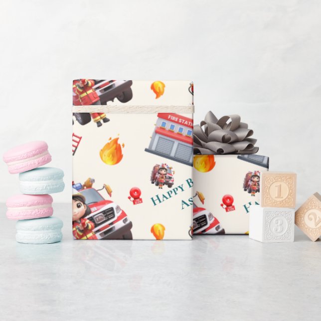 Papel de presente personalizado fofo e divertido p (Chá de bebê)