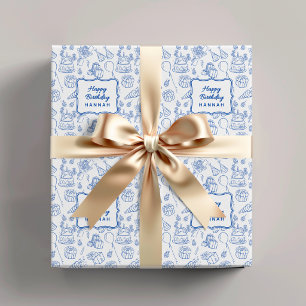 Papel de Presente Personalizado para Aniversário d
