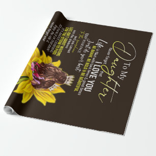 Papel De Presente Personalizado Para Meu Amor Filha Da Mãe Sunflow